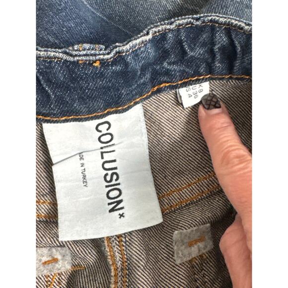 NWT Collusion Womens High Rise Bootcut Leg Jeans Washed Blue Size 4 - Picture 3 of 8